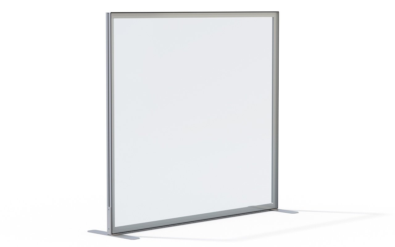 Trennwand light mit Flachfüßen und Winkel freigestellt